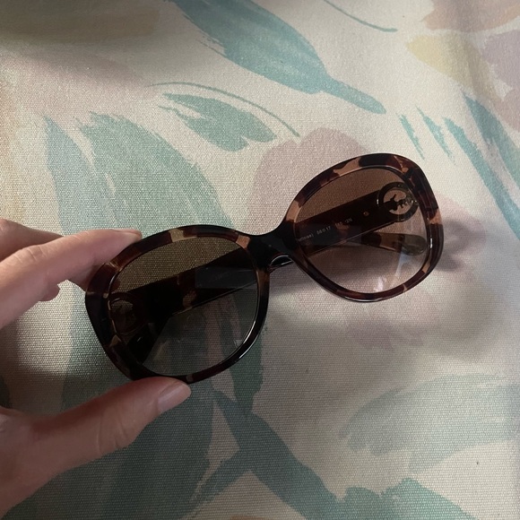 Coach Pink Tortoise Oversized Metal Soft Square Sunglasses - Picture 2 of 8